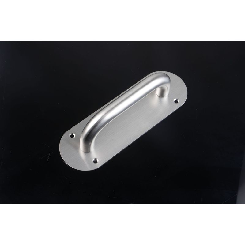 Türgriffplatte Aus Edelstahl, Schrank-, Küchenschubladengriffhalter Mit Scheunentor-optik – Ovale Form – 7,87 Zoll