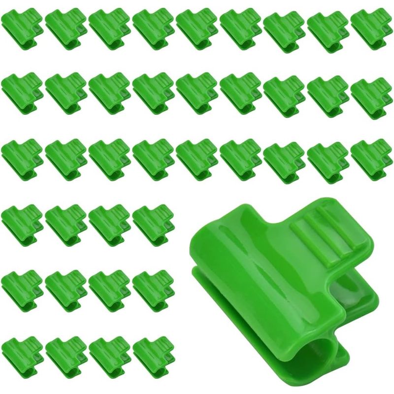 40 Stück 11 Mm Kunststoff-gewächshausclips, Wiederverwendbare Gewächshausfolienclips, Gartenwerkzeugclips, Rutschfeste Gewächshausclips Für Schuppen, Gewächshäuser, Gemüse- Und Obstanbau – Grün