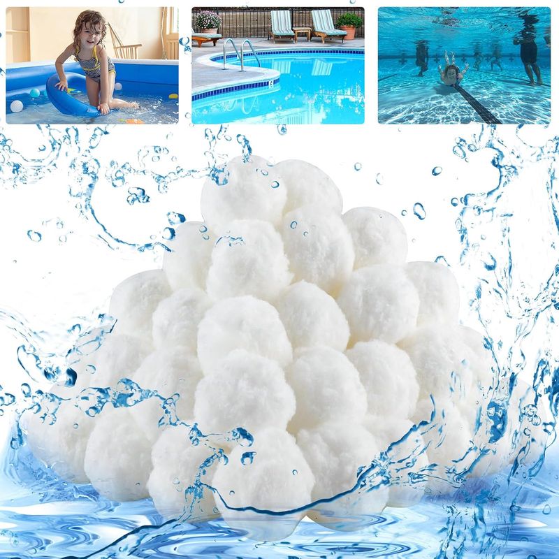 Filterbälle, 1000 G, Poolpumpen-filterbälle (als Ersatz Geeignet), Poolfilterbälle, Poolreiniger, Faserfiltermedien