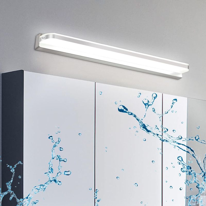 9w 42cm Kaltweiße Led-spiegelleuchte, Ip44 Wasserdichte Badezimmer-spiegelwandleuchte, 6000k 600lm, Moderne Acryl-led-wandleuchte, Badezimmerschrankleuchte [energieklasse A+]