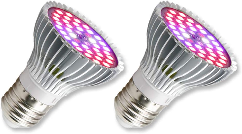 E27 Led-pflanzenbirne Für Den Gartenbau, 30 W, E27 Mit 40 Leds, Vollspektrum-pflanzenlampe, Ac 85–265 V, Blumen- Und Wachstumslampe Für Den Innenbereich Für Garten/hydrokultur/aquarium, 2er-pack