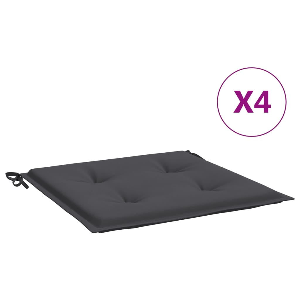 Gartenstuhl-kissen 4 Stk. Anthrazit 40×40×3 Cm