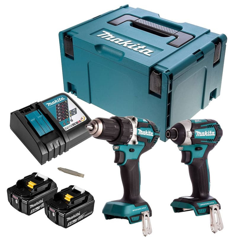 Makita - Pack 2 Werkzeuge 18v Li-ion Lxt (2x5,0 Ah) (ddf484 + Dtd154) Dlxcbo001