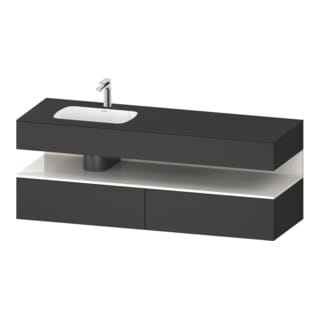 Duravit Einbauwaschtisch-Möbel-Set Qatego 160x50x60cm, Kon-WTU, B, B l, w g/Gra ma