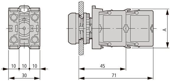 Eaton LED-Element weiss, Front M22-LED-W