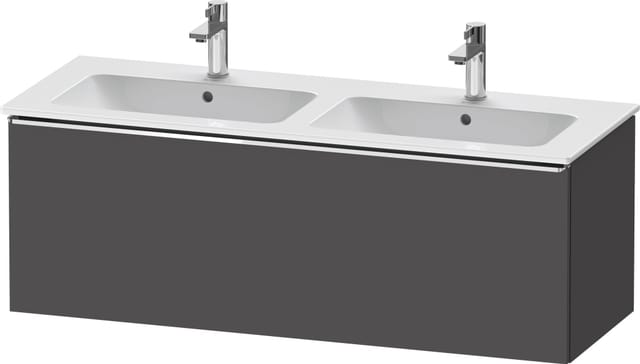 Duravit Waschtischunterschrank D-Neo 128x46,2x44cm, 1 A, wandhängend, chr/Grap ma