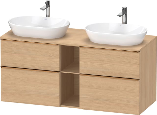 Duravit Waschtischunterschrank D-Neo 140x55cm, 2 SBK, 2 A, B bs, b geb/Ei Nat
