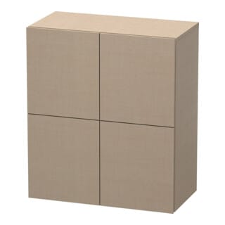 Duravit Halbhochschrank L-Cube 70x36,3x80cm, 2 Türen, leinen