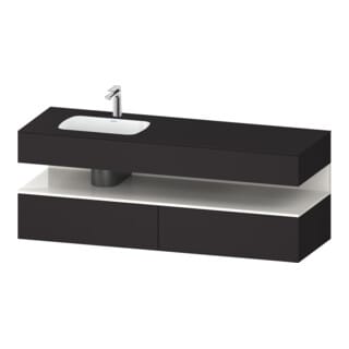 Duravit Einbauwaschtisch-Möbel-Set Qatego 160x50x60cm, Kon-WTU, B, B l, w g/Gra m