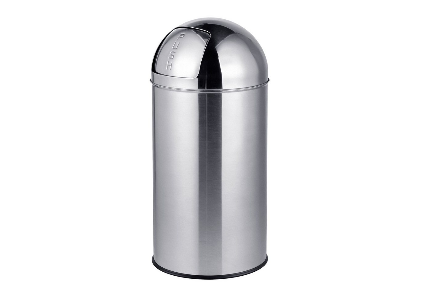 Relaxdays Mülleimer, 35 Liter, Push-deckel, Edelstahl, Entnehmbarer Inneneimer, Küche, Badezimmer, Abfalleimer, Silber Bild 4