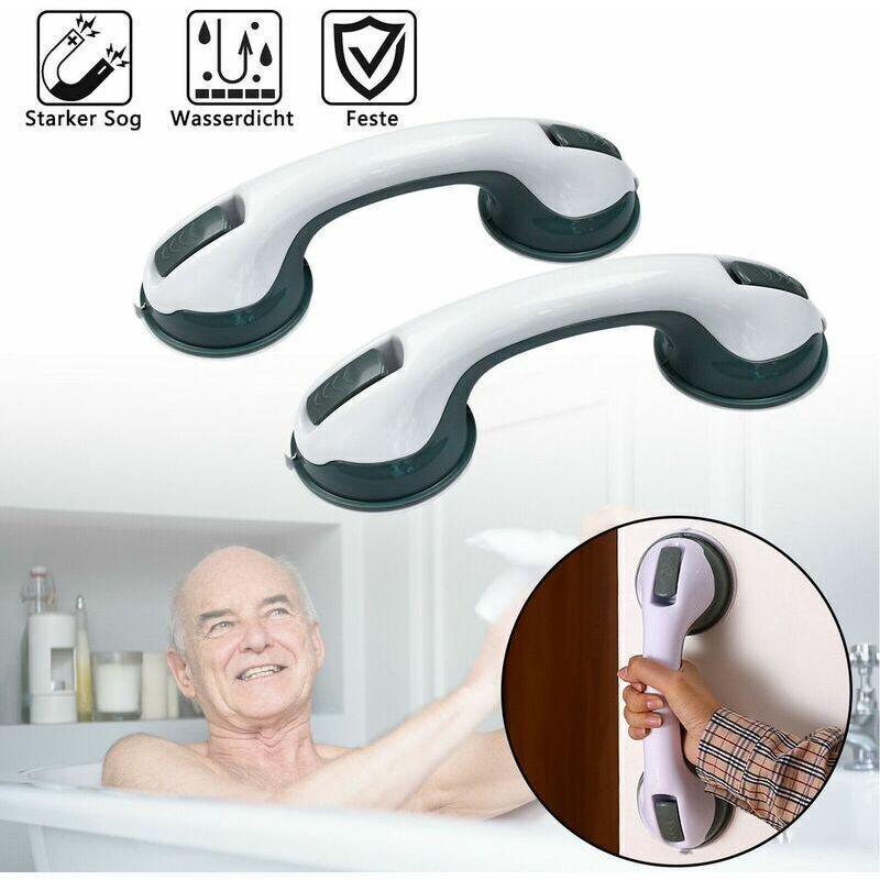 Haltegriff, 2 X Badewannengriff, Duschgriff, Badewannenstützstange, Saugnapfgriff, Badezimmer