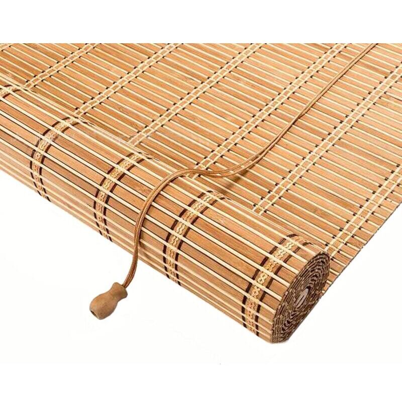 Rollo Aus Natürlichem Bambus, 60 X 140 Cm – 60 % Verdunkelung – Uv-beständig – Für Den Innen- Und Außenbereich Geeignet