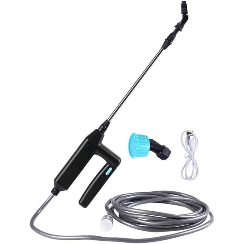 Usb-wiederaufladbare Elektrische Sprühanlage – Ausziehbarer Schlauch (2/3/5/8 M) – Verstellbare Düsen Für Nebel Und Wasserstrahl – Akkulaufzeit: 2–3 Stunden