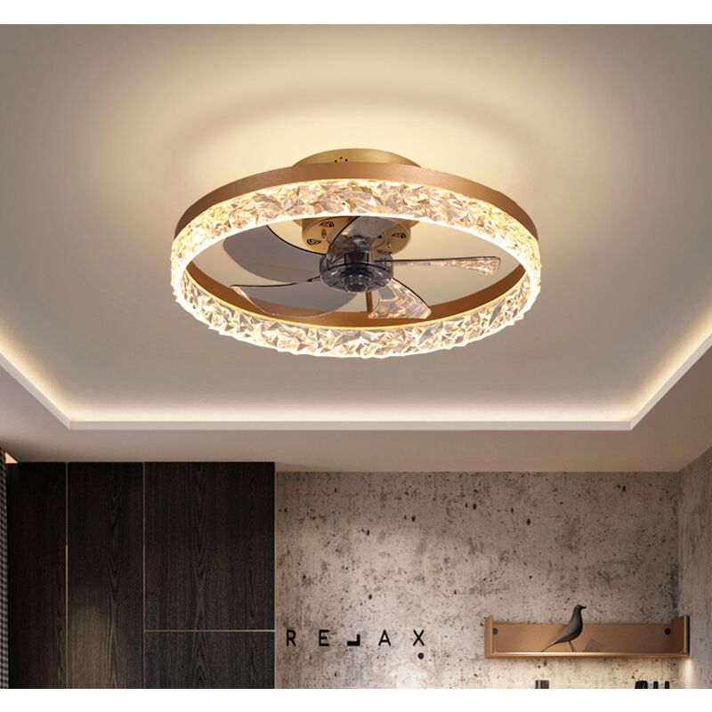 30-w-led-deckenventilator Ø 50 Cm – Fernbedienung – 3 Geschwindigkeitsstufen – Dimmbare Helligkeit Von 3000 K Bis 6500 K – Leiser Betrieb Für Wohn- Und Schlafzimmer