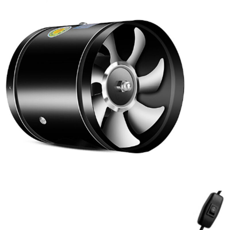 40-w-axial-rohrventilator Ø 150 Mm, Abluftventilator, Für Badezimmer, Toilette, Küche, Gewächshaus, Zelt, Garage (150 Mm, Schwarz)