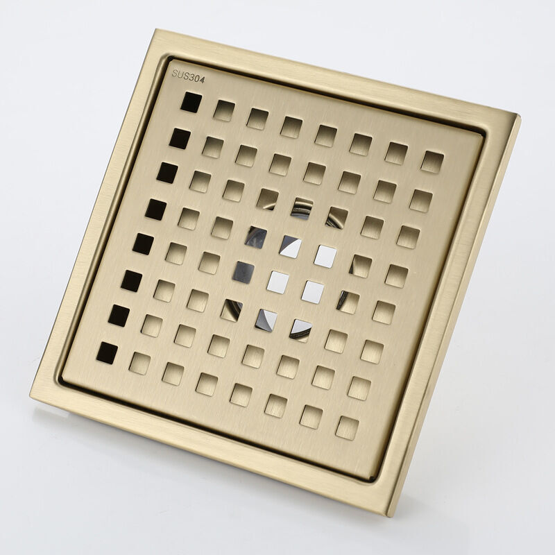 Quadratischer Duschablauf Aus Edelstahl, 15 X 15 Cm – Geruchsneutralisierender Messingkern – Einfache Installation Für Badezimmer Und Duschen