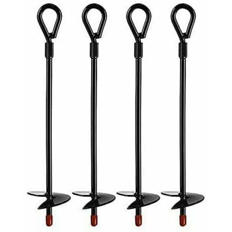 38 Cm (15 Zoll) Langer Erdspieß – Massiver Stahl – Verankerung Für Zelte, Trampoline Und Schaukeln – 4er-packung