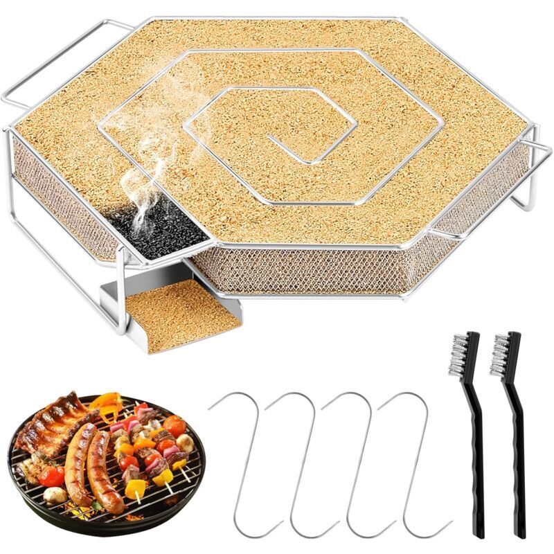 Räuchergitter Für Den Außenbereich, Kaltrauchgenerator, Runde/quadratische Grillschale Aus Edelstahl