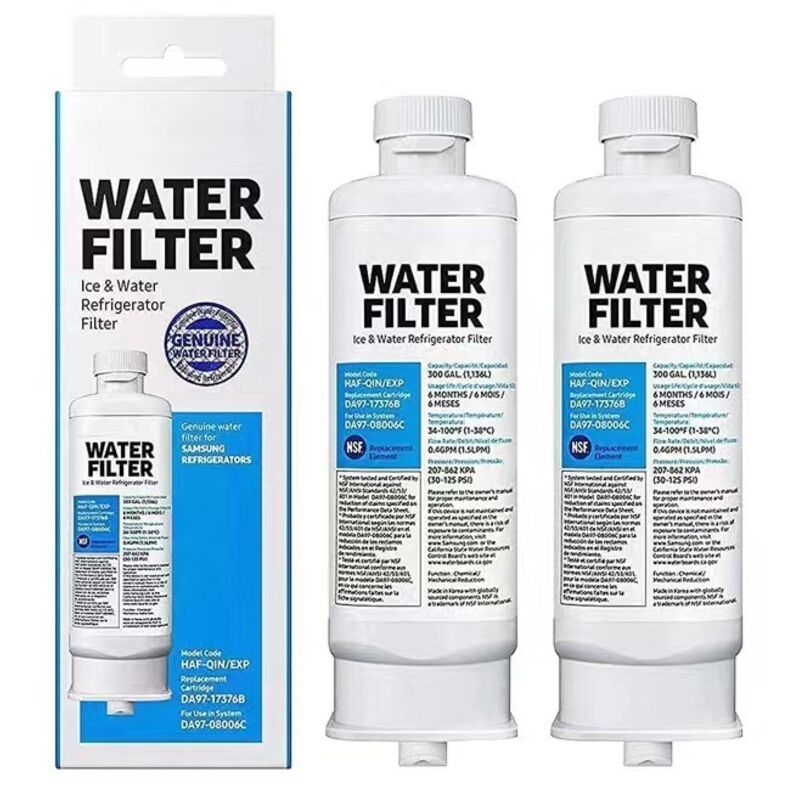 Samsung Da97-17376b Kompatibler Wasserfilter – 2er-pack Filterkartuschen – 100 % Natürliche Aktivkohle – Einfache, Werkzeuglose Installation