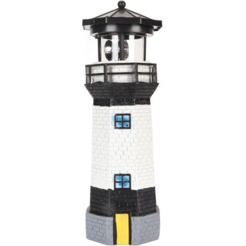 Dekorativer Solar-leuchtturm, Led-solar-leuchtturmlampe, Dekorative Ornamentlampe Für Garten, Terrasse, Balkon, Rasen (schwarz)