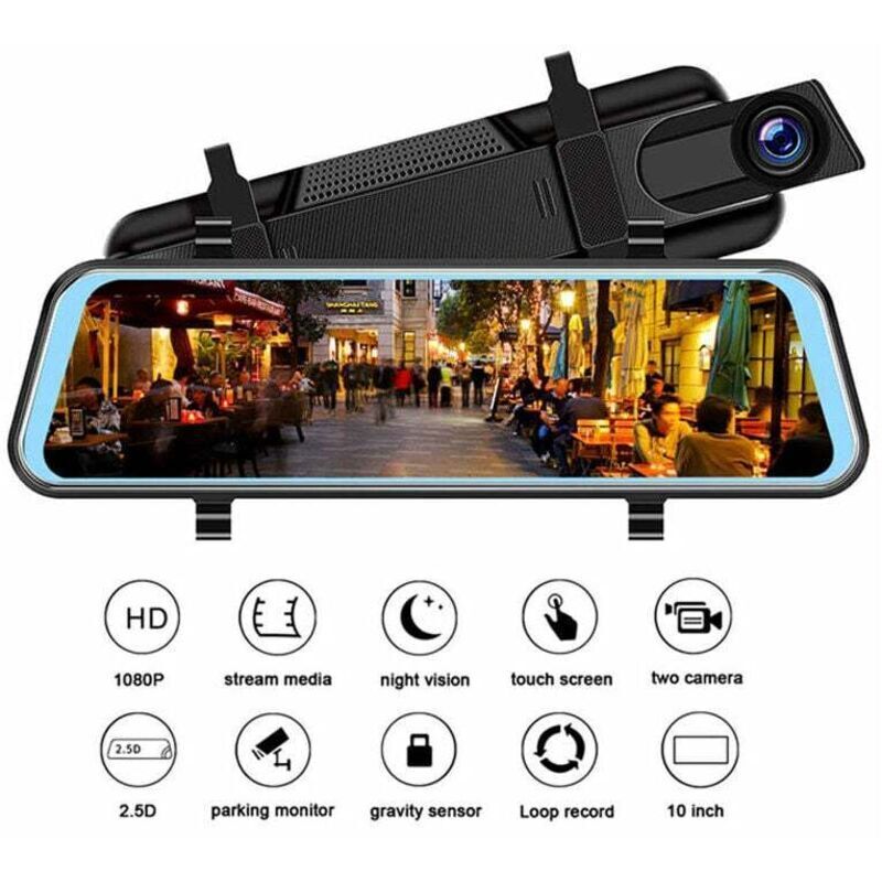 Rückfahrkamera Mit Gps – 720p-nachtsicht – G-sensor, Loop-aufnahme – 10-zoll-antireflex-display