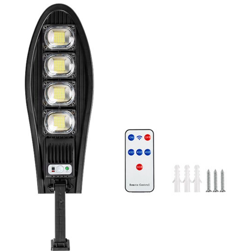 80w 3000mah Wasserdichte Solar-led-straßenleuchte Für Den Außenbereich, Geeignet Für Gartenmauern, Verstellbarer Winkel, Fernbedienungsmodi, 168 Leds, 1 Solarlampe