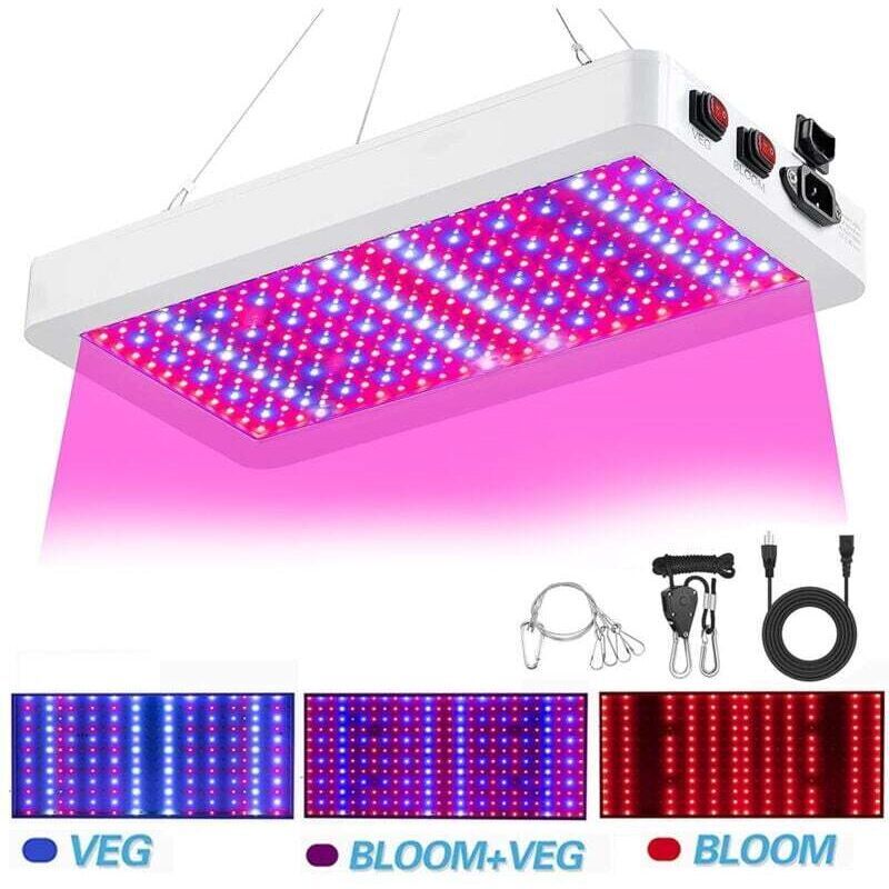 5000w Led-pflanzenlampe – Vollspektrum Für Zimmerpflanzen – 216 Leds – 80cm Kabel – Feuchtigkeitsbeständig