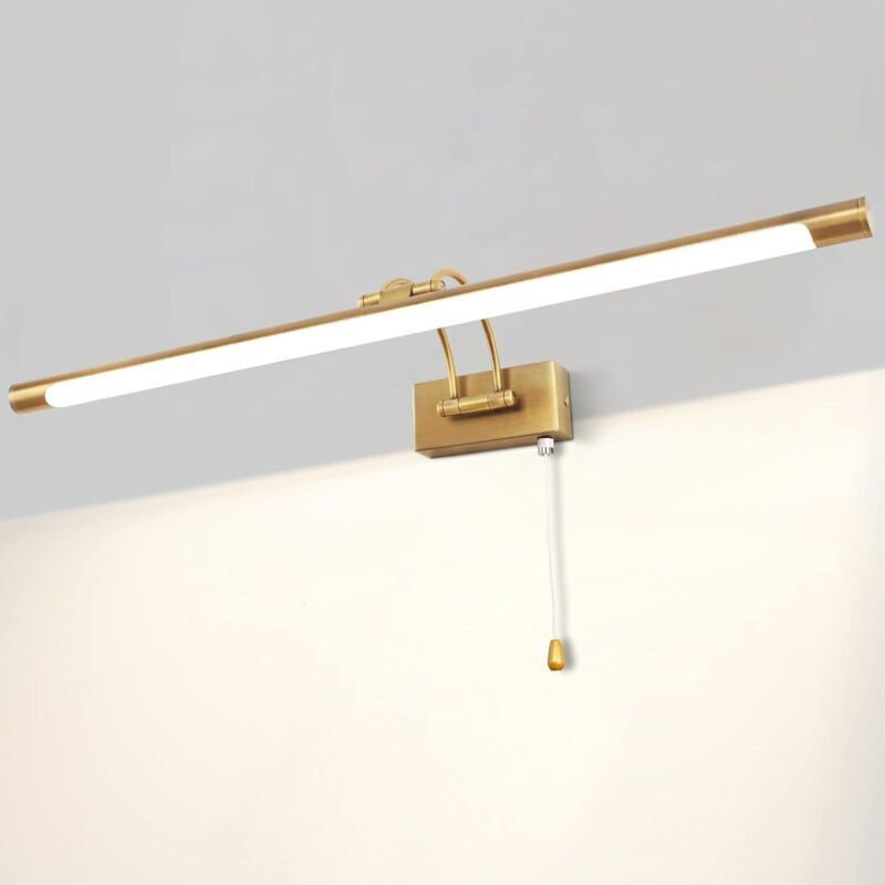 12-w-led-wandleuchte Ip44 – Badezimmerbeleuchtung – Edelstahl Und Acryl – Warmes Licht (3000 K) – Verstellbarer Bilderarm