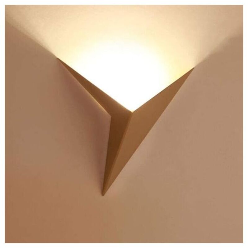 3w Led-wandleuchte – Modernes Goldenes Dreieck – 3000k Warmweiß – Rostfreies Metall Für Schlafzimmer, Wohnzimmer, Treppenhaus, Flur