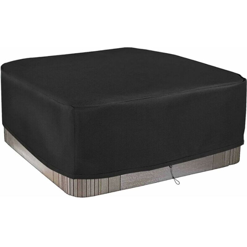 Quadratische Poolabdeckung 220 × 220 Cm – Wasserdichtes 210d Oxford-gewebe – Uv-beständig – Robuster Kordelzug