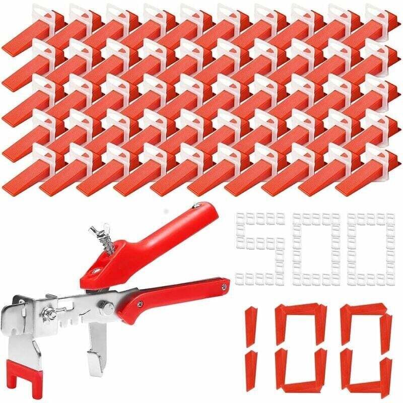 601-teiliges Fliesenverlegeset – 500 X 2-mm-klemmen – 100 Wiederverwendbare Keile – 1 Fliesenzange Für Wände Und Böden