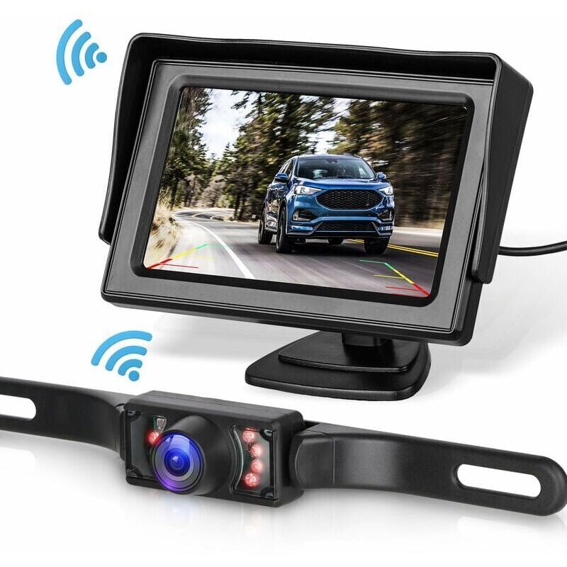 Kabelgebundenes Rückfahrkamera-set Für Pkw Und Lkw – 4,3-zoll-lcd-bildschirm – Infrarot-nachtsicht – Ip68 Wasserdicht