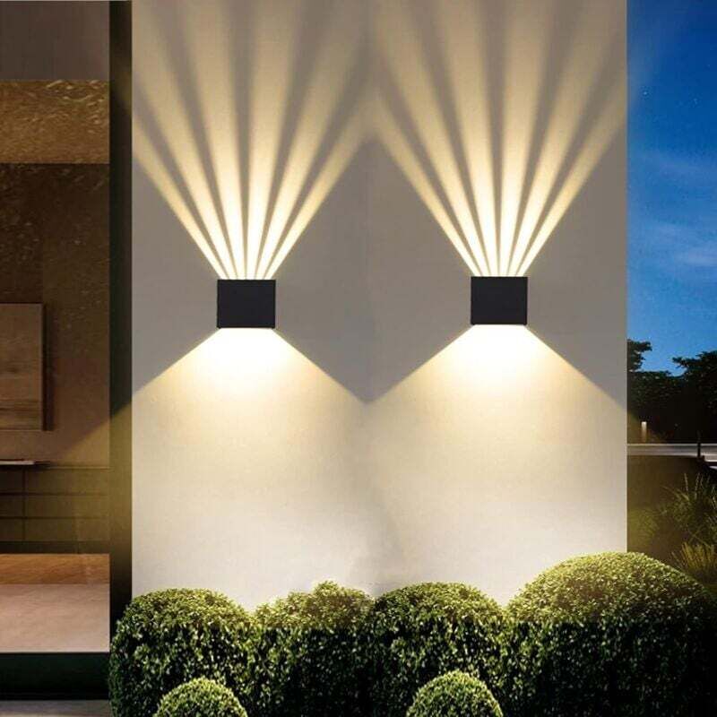 Led-wandleuchte, 3000 K Warmweiß – Ip65 Wasserbeständiges Aluminium – 2er-pack – Einfache Montage Im Innen- Und Außenbereich