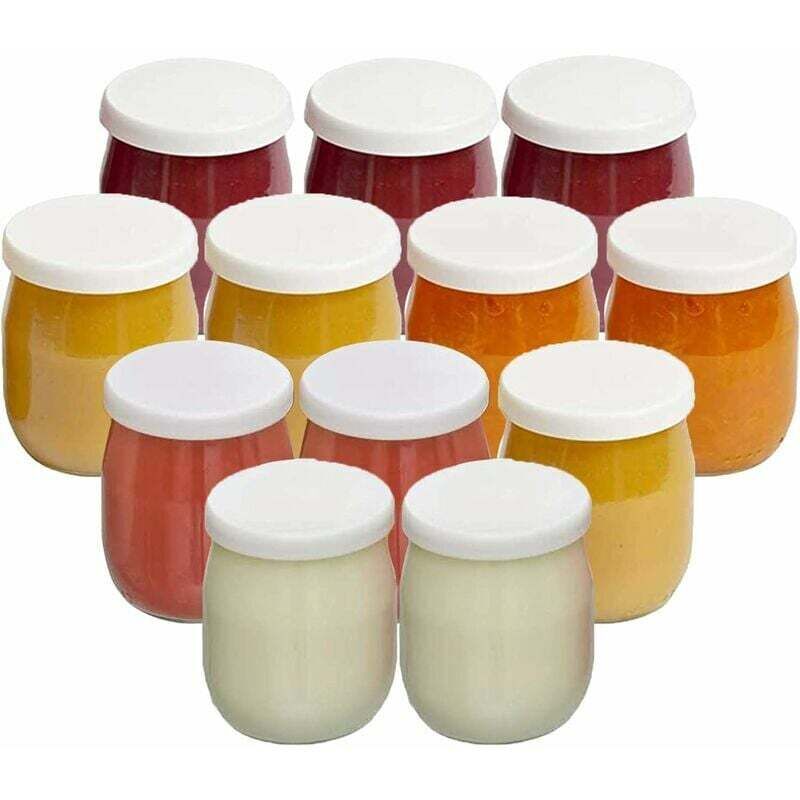 Set Mit 12 Glasbehältern À 150 Ml Mit Luftdichten Deckeln – Hitzebeständig Von -40 Bis +200 °c – Für Joghurtbereiter Und Multikocher
