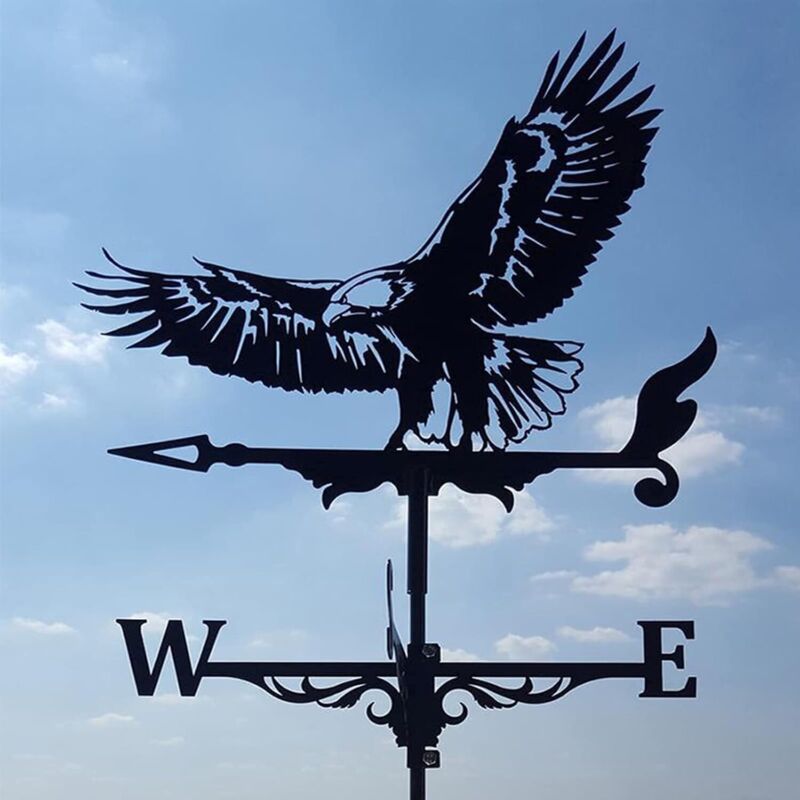 Wetterfahnenhalterung Zur Dachmontage Mit Tiermotiv, Windrichtungsanzeiger, Metallhalterung Für Den Außenbereich, Professionelles Messwerkzeug, Garten, Einfache Montage, Fliegender Adler
