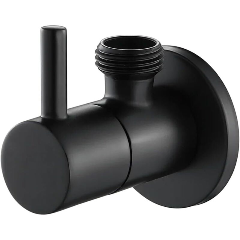 Badezimmerzubehör, Schwarzes Wc-ventil, Eckventile Für Warm- Und Kaltwasser, Messing-füllarmaturen Für Warmwasser-wcs