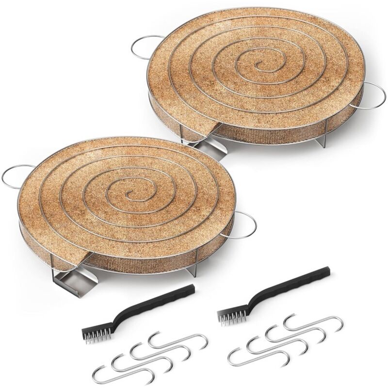 X Kaltrauchgenerator (30 Cm)/spule Zum Räuchern Von Fleisch Und Fisch + 4 Haken Und 1 Reinigungsbürste