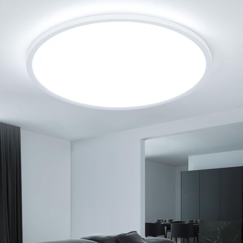50 Cm Led-deckenleuchte, 52 W, Moderne Deckenleuchte (6500 K), Schutzart Ip44, Runde Deckenleuchte Für Wohnzimmer, Badezimmer, Küche, Schlafzimmer, Flur, Büro