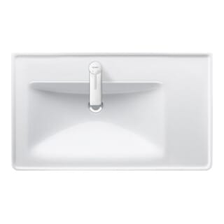 Duravit Möbelwaschtisch D-Neo 80x48cm, m HL, w, asy, B li, m ÜL, HLB