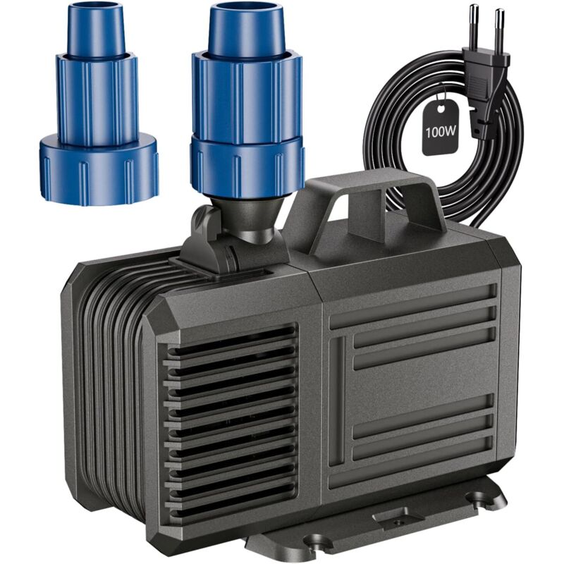 5000 L/h (maximal) 100 W Tauchpumpe Für Aquarienteiche Mit 2 Düsen. Springbrunnenpumpe. Maximale Förderhöhe 4,2 M.