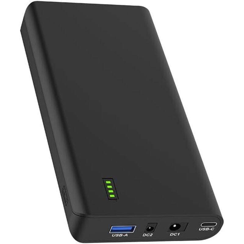 Wiederaufladbarer Lithium-ionen-akku Mit 17500 Mah Und 64,75 Wh Kapazität, 24/19/5 V Dc-ausgang Und 5/9/12/15/20 V Usb-c-ausgang Für Laptops, Notebooks, Smartphones, Kameras Und