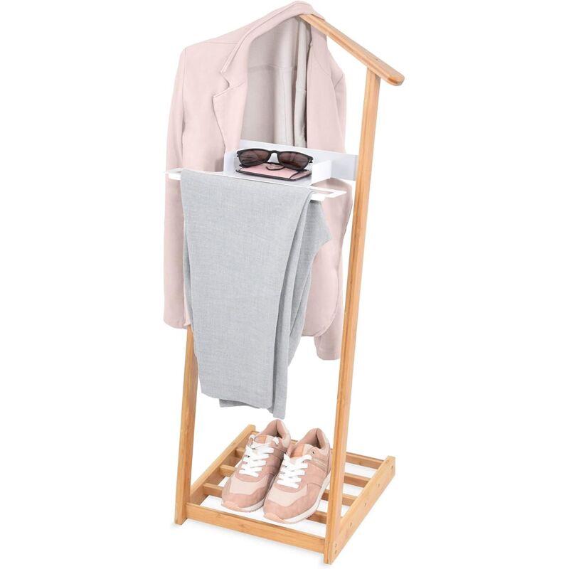 43,5 X 34 X 102 Cm Bambus-nachttisch Mit Schuhablage