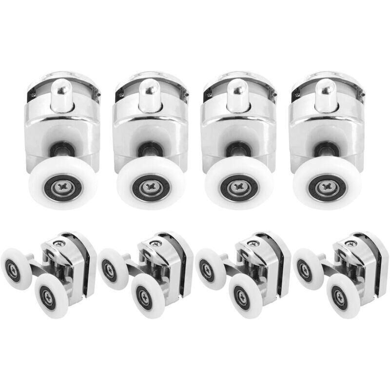 Set Mit 8 Duschkabinenrollen – Duschkabinenrollen Aus Zinklegierung – Rollen Für Duschschiebetüren Im Badezimmer, 25 Mm