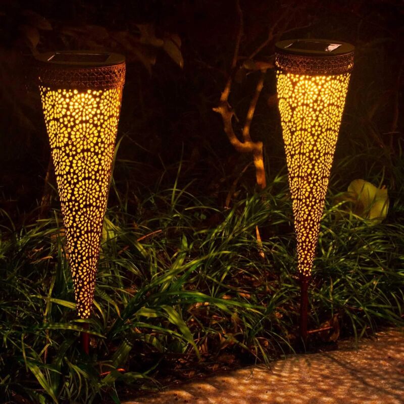 Solarleuchten Für Den Außenbereich, Led-hängeleuchten Für Den Garten, Ip65 Wasserdichte Metallleuchten Für Den Innen- Und Außenbereich, Terrasse, Weg, Tisch, Veranda – 2er-pack