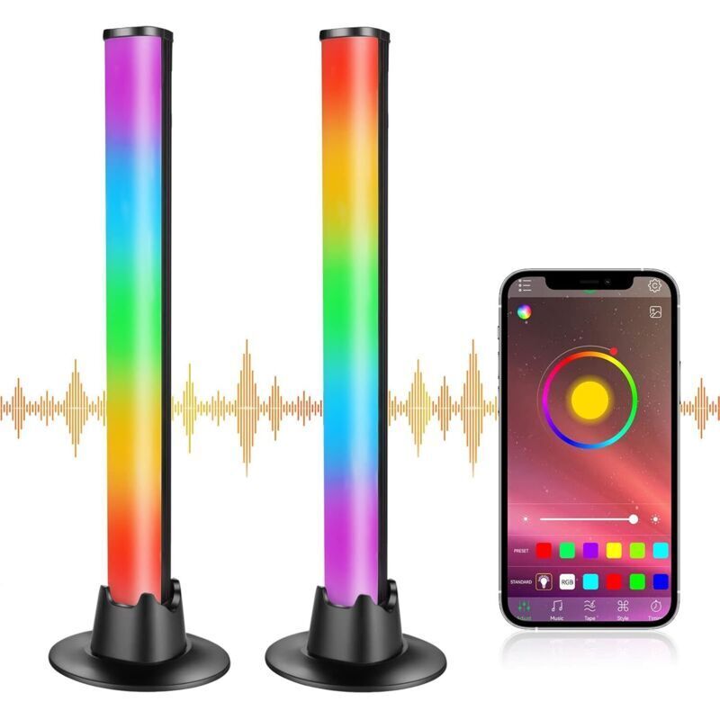 Intelligente Led-lampe, Rgb-schreibtischlampe Mit Vielfältigen Lichteffekten, Gaming-deko-lampe Mit 10 Szenenmodi Und Musikmodi, Ambientelicht Für Tv, Pc Und Schlafzimmerdekoration