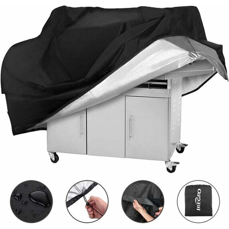 Wasserdichte Grillabdeckung Aus Oxford-gewebe Für Grills Von Char-broil, Weber, Brinkmann Usw., 145 × 61 × 117 Cm