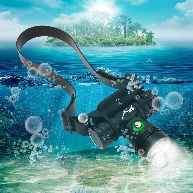 10000 Lumen Led-taucherstirnlampe – Wasserdicht Bis 60 M (ipx8) – 3 Leuchtmodi – Wiederaufladbar – Hochleistungs-taschenlampe