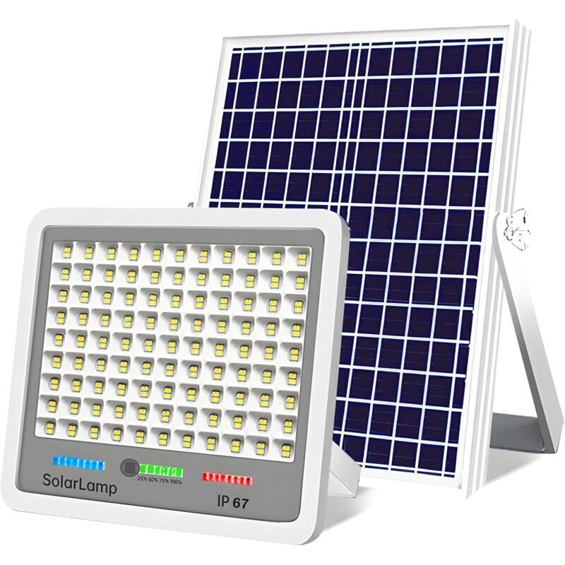 Hochleistungs-solar-außenstrahler Mit 300 W, Fernbedienung, Schutzart Ip65 (wasserdicht), Automatischer Ein-/ausschaltfunktion, 15.000 Ma