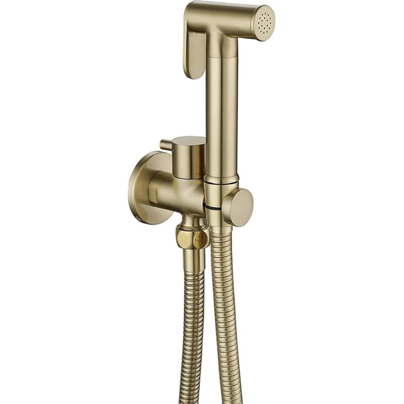 Bidet-sprühkopf In Gebürstetem Gold – Hochdruck-messing-sprühkopf – Verstellbarer Sprühstrahl Für Die Persönliche Hygiene