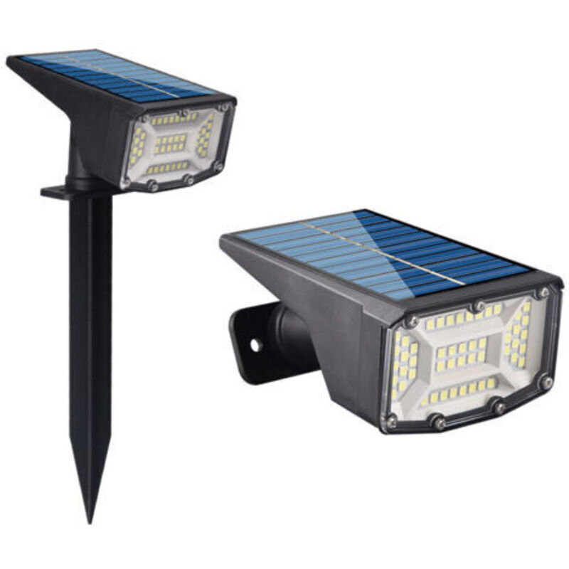 Ip66 Wasserdichte Solar-außenleuchten – 2er-pack – 50 Leds – 3 Einstellbare Beleuchtungsmodi – Bis Zu 30 Stunden Akkulaufzeit – Wand- Oder Bodenmontage